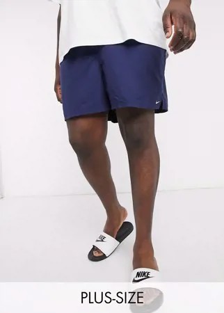 Темно-синие волейбольные шорты 5 дюймов Nike Swimming Plus-Темно-синий