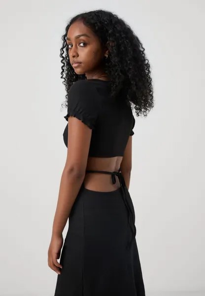 Платье из джерси ONLHILLARY SQUARE NECK DRESS ONLY Petite, черный