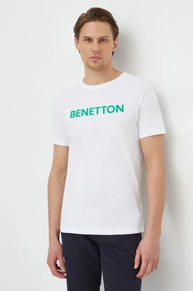 Хлопковая футболка United Colors of Benetton, белый