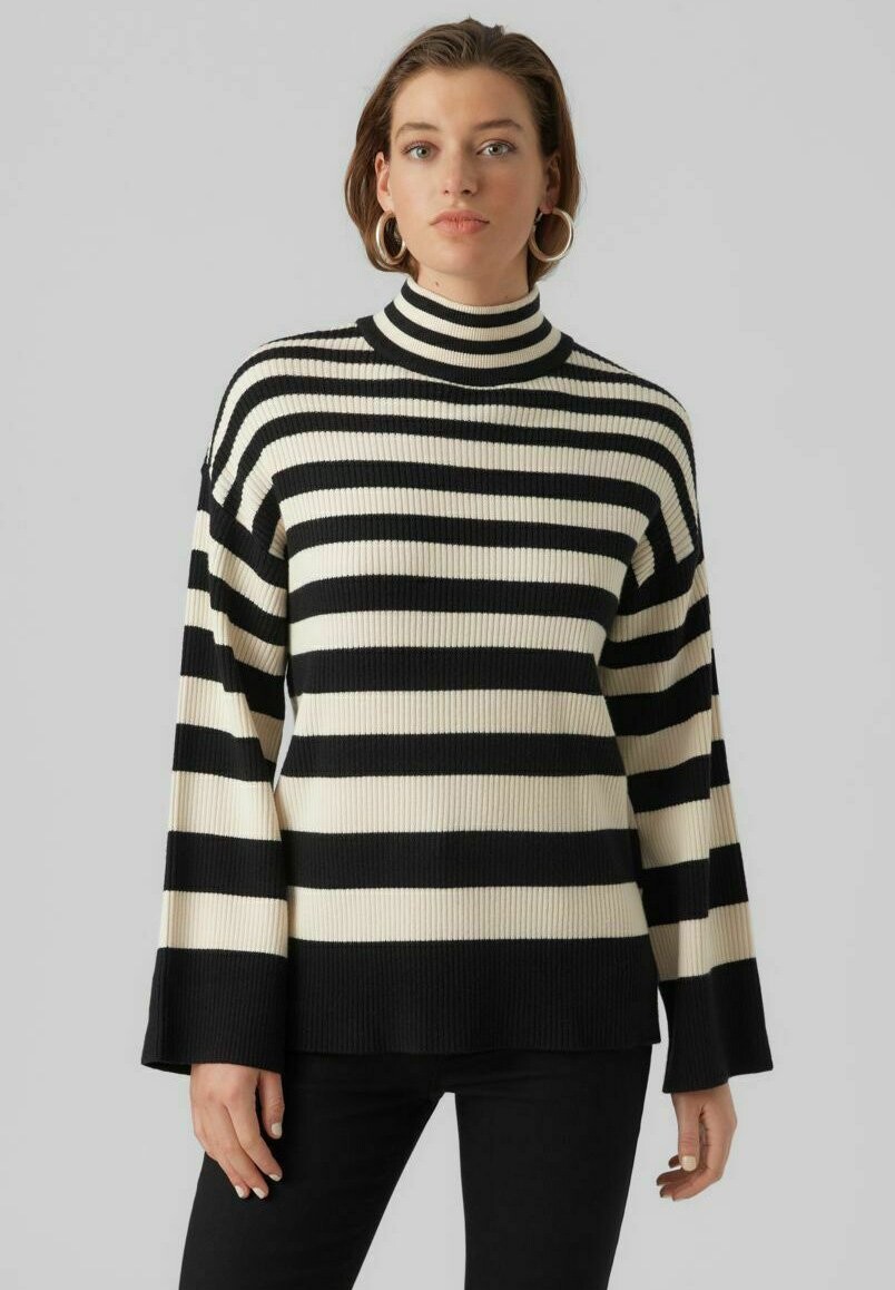 Свитшот Vero Moda VMHERMOSA LS HIGH NECK, черный