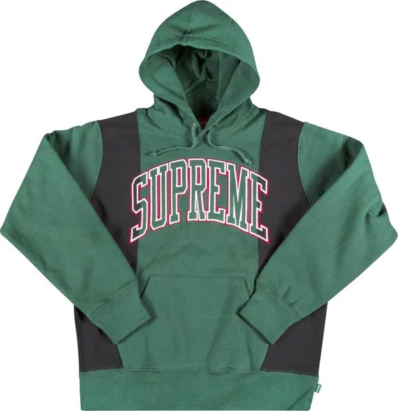 Толстовка Supreme Paneled Arc Hooded Sweatshirt 'Green', зеленый