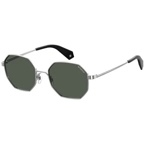 Солнцезащитные очки Polaroid, серебряный, бесцветный