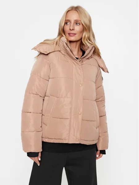 Пуховик стандартного кроя Dkny Sport, коричневый