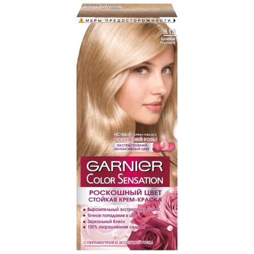GARNIER Color Sensation стойкая крем-краска для волос, 9.13, Кремовый перламутр