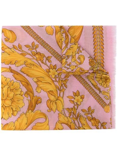 Versace шелковый платок Large Barocco' 91