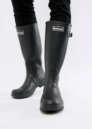 Черные резиновые сапоги Barbour tall-Черный