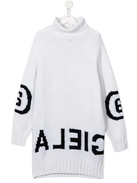 MM6 Maison Margiela Kids джемпер вязки интарсия с высоким воротником