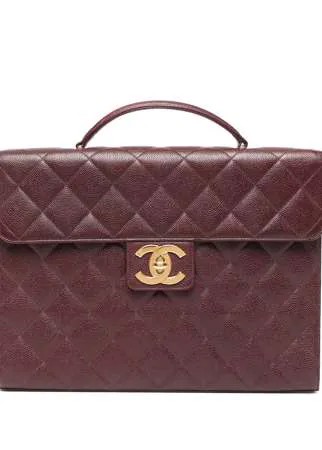 Chanel Pre-Owned стеганый портфель Turnlock 1997-го года с логотипом CC