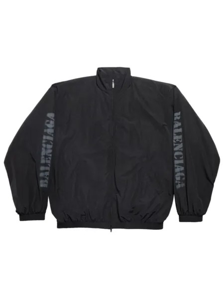 Balenciaga спортивная куртка с логотипом, черный
