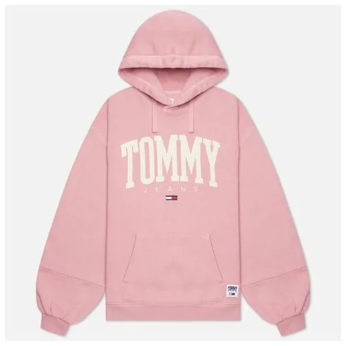 Женская толстовка Tommy Jeans ABO Collegiate Hoodie розовый , Размер XS