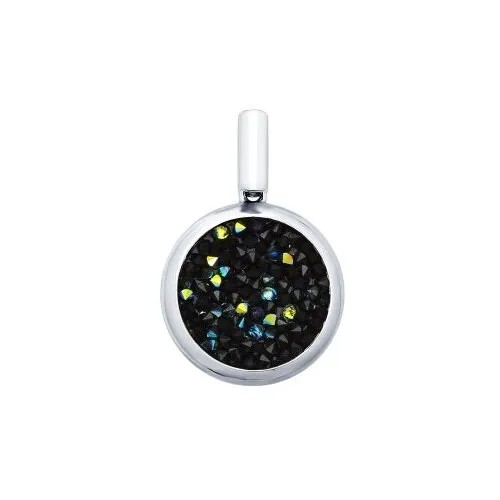Подвеска из серебра с кристалами Swarovski яхонт Ювелирный Арт. 175644