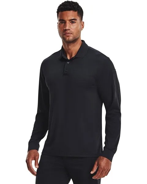Поло Under Armour Tac Performance Long Sleeve 2.0, цвет Dark Navy Blue/Dark Navy Blue