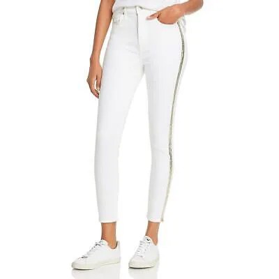 Белые женские укороченные джинсы до щиколотки с высокой талией 7 For All Mankind 28 BHFO 0233