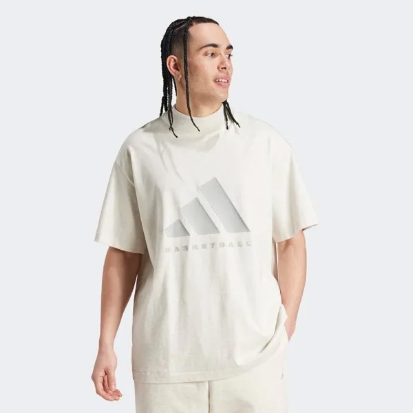Одна футболка из хлопкового джерси adidas Originals, цвет cream white mel.
