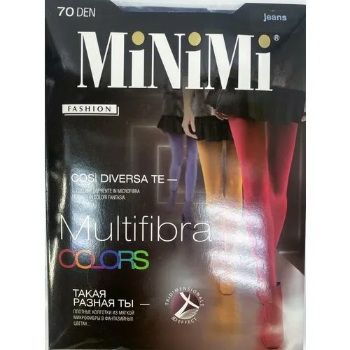 Колготки  MiNiMi Multifibra Colors, 70 den, с ластовицей, размер 5, голубой, синий