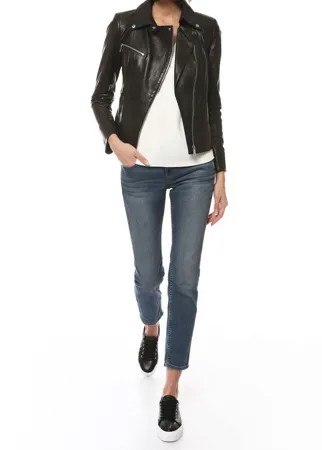 Кожаная куртка женская VENETTI LEATHER&FUR 3012/55 черная 50