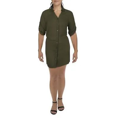 Женское зеленое прозрачное повседневное легкое платье-рубашка Alfani Plus 1X BHFO 6065