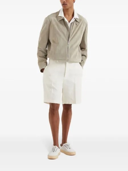 Brunello Cucinelli куртка на молнии, зеленый
