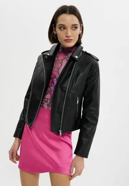 Куртка из искусственной кожи Biker Effetto Calliope, черная