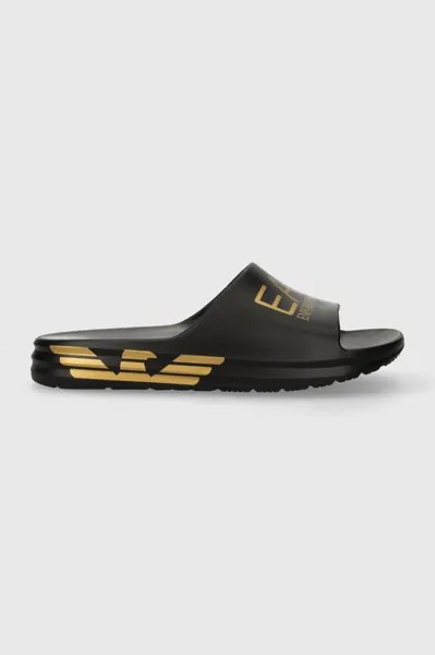 Шлепки EA7 Emporio Armani, черный
