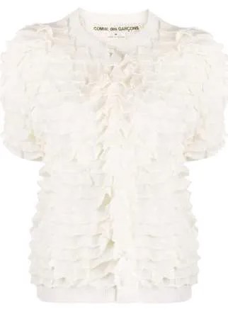 Comme Des Garçons Pre-Owned блузка 1990-х годов на пуговицах с оборками