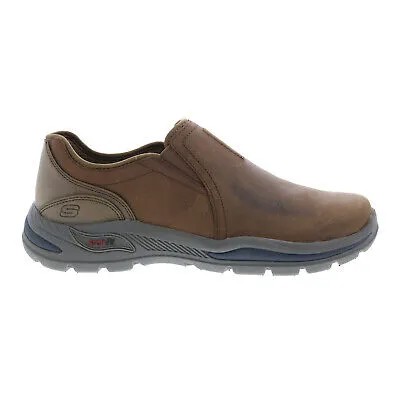 Skechers Relaxed Fit Motley Orago 204182 Мужские коричневые лоферы Повседневная обувь