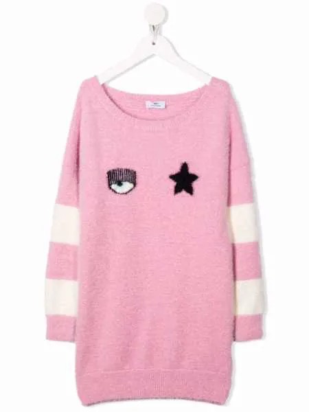 Chiara Ferragni Kids платье с логотипом