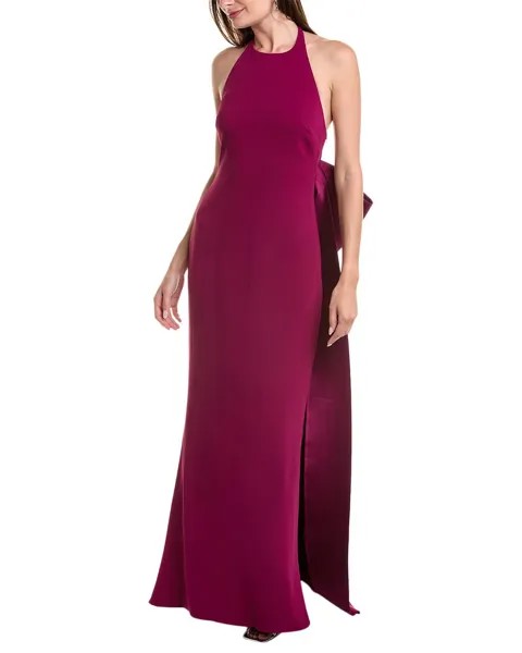 Платье Badgley Mischka с бантом на спине, фиолетовый