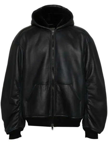 Balenciaga бомбер с капюшоном, синий