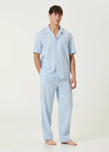 Голубые пижамные штаны с завязками на талии Cdlp