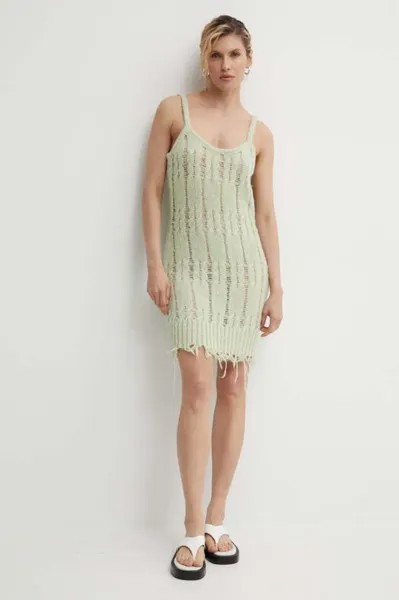 Платье из смесовой шерсти ArmieRS Knit Dress Resume, зеленый