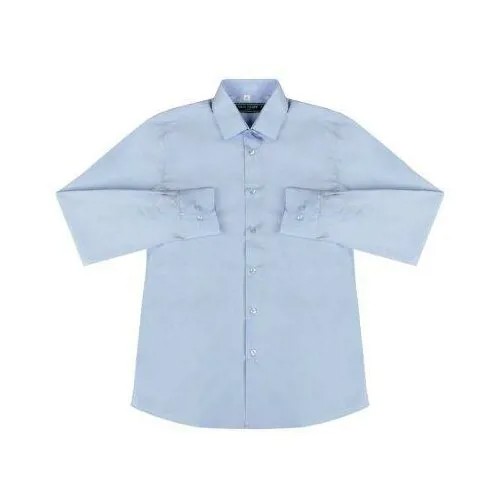 Рубашка Van Cliff, прямой силуэт, на пуговицах, длинный рукав, размер 182 (39), голубой