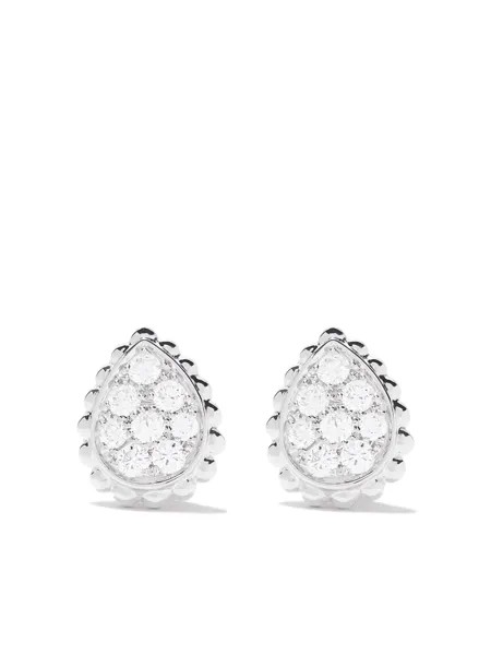 Boucheron серьги-гвоздики Serpent Bohème из белого золота и бриллиантов
