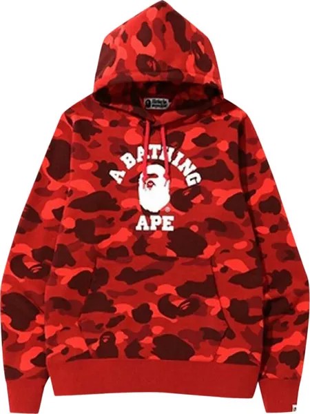 Худи BAPE Color Camo College Pullover Hoodie 'Red', красный