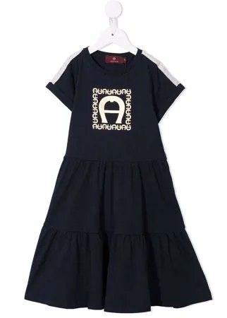 Aigner Kids платье-футболка с логотипом