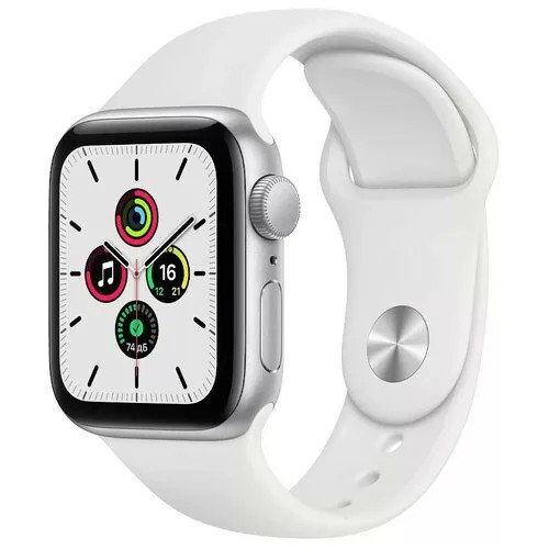Умные часы APPLE Watch SE GPS 44mm Silver Aluminum Case with White Sport Band - M/L