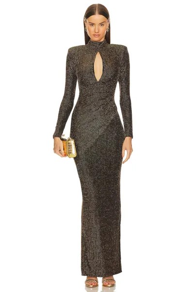 Платье Michael Costello x REVOLVE Winnie Gown, цвет Black & Gold