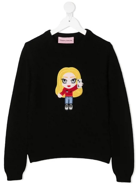 Chiara Ferragni Kids толстовка Chiara с нашивкой