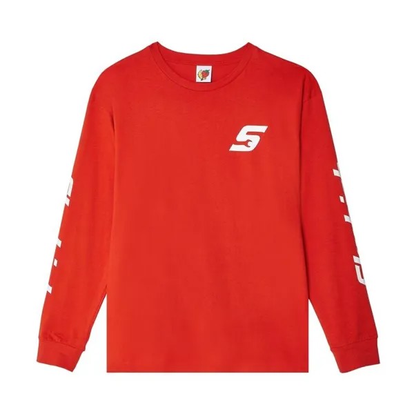 Футболка Sky High Farm Workwear Construction Logo Long-Sleeve T-Shirt, красный