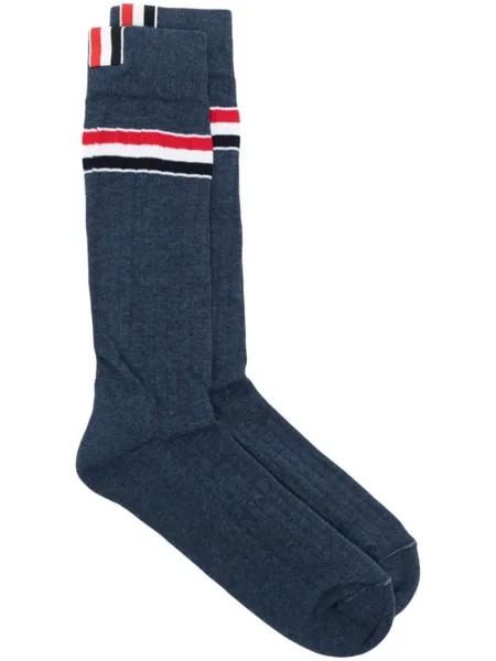 Thom Browne носки с полосками, синий