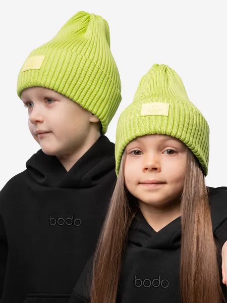 Вязаная детская шапка bodo, Зеленый