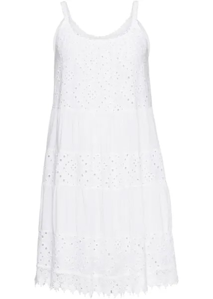 Платье с кружевом Bodyflirt, белый