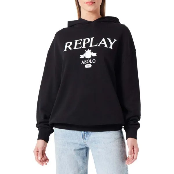 Худи Replay W3100B.000.23650P, черный
