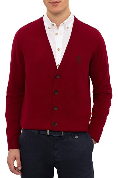 Кардиган мужской U.S. POLO Assn. G081SZ0TH0HENRICO-SK20 красный XL