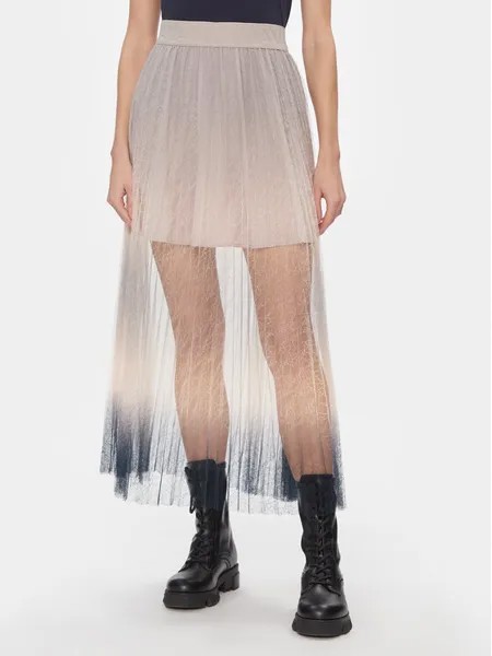 Трапециевидная юбка стандартного кроя Armani Exchange, бежевый