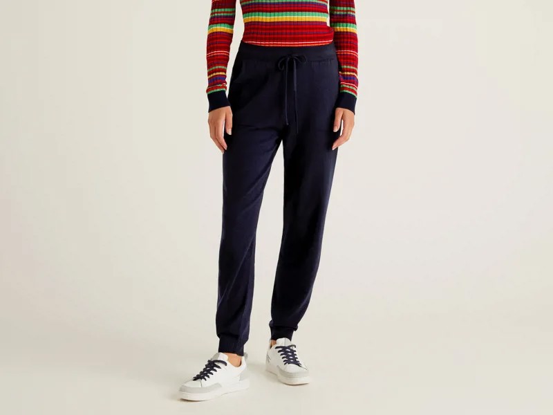Спортивные брюки женские United Colors of Benetton 21A_1035P0107 синие M
