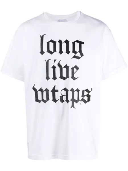 WTAPS футболка с графичным принтом, белый