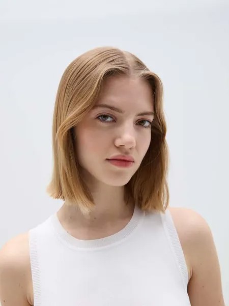 Майка из крепа-тинта-унита Ovs, цвет optical white