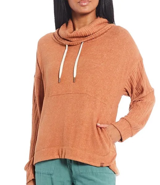 Флисовый свитер с капюшоном Rip Curl Cosy Roll Neck II, коричневый