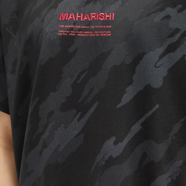 Maharishi Камуфляжная футболка MILTYPE, черный